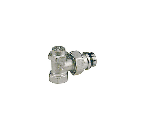 Клапан отсечной угловой 3/4” с возможностью слива воды из радиатора, хромированный, отвод с герметичной прокладкой GIACOMINI R714TG (R714X034)