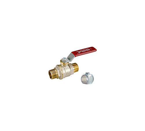 Кран шаровой Giacomini полнопроходной Ду25 DADO© 1" НР/НР Pу35/Tmax=185 с красной ручкой (R913LX025)