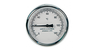 Термометр биметаллический GIACOMINI R540I 1/2" (L=50 мм, 0-120 С) радиальный (R540IY003)