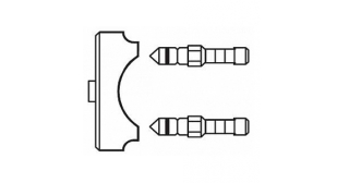 Два измерительных ниппеля и предохранительная пластина для ASV Danfoss (003L8145)